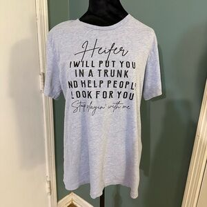 Gray Graphic womens T-Shirt